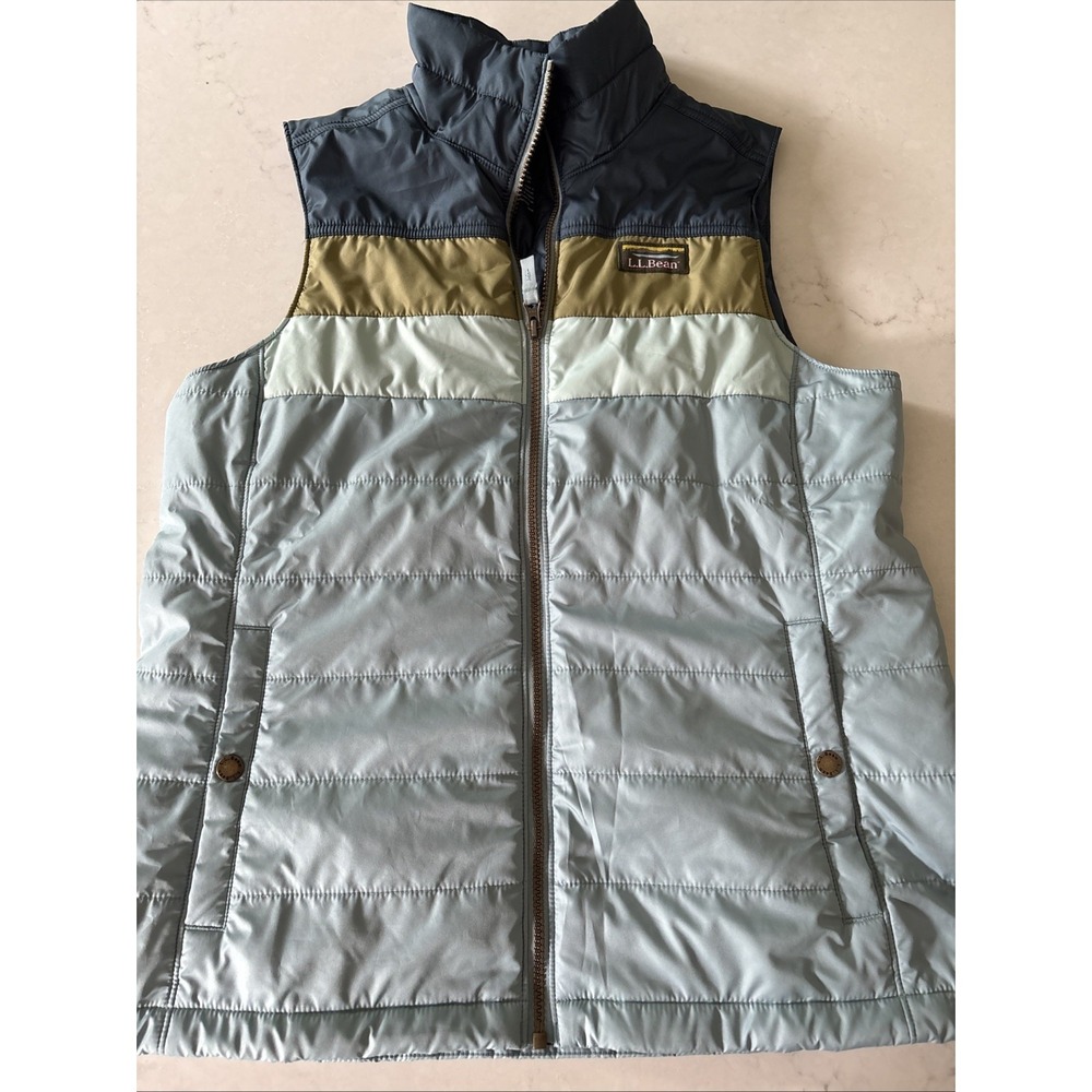 L.L. Bean Women's Quilted Multicolor Colorblock Insulated Vest Medium Regular
